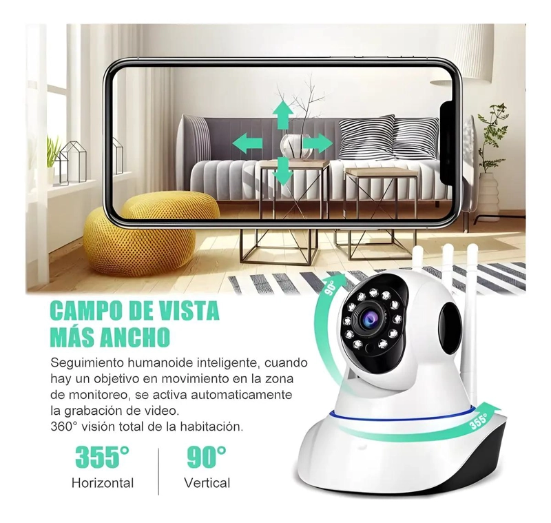 CAMARA DE SEGURIDAD IP INALAMBRICA CON VISION NOCTURNA HD - 8