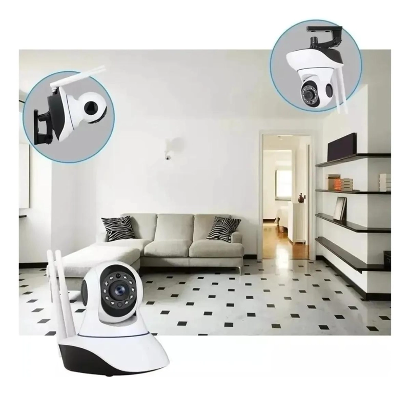 CAMARA WIFI HD MOTORIZADA CON VISION NOCTURNA 355° PARA INTERIOR - 6