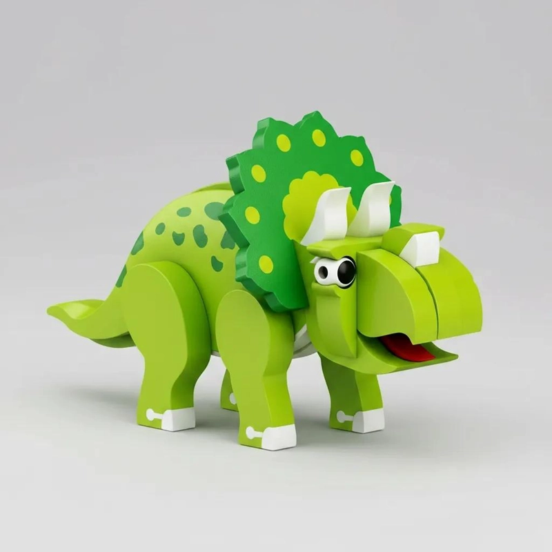BLOQUES DE CONSTRUCCION 3D TRICERATOPS PARA NIÑOS - 3