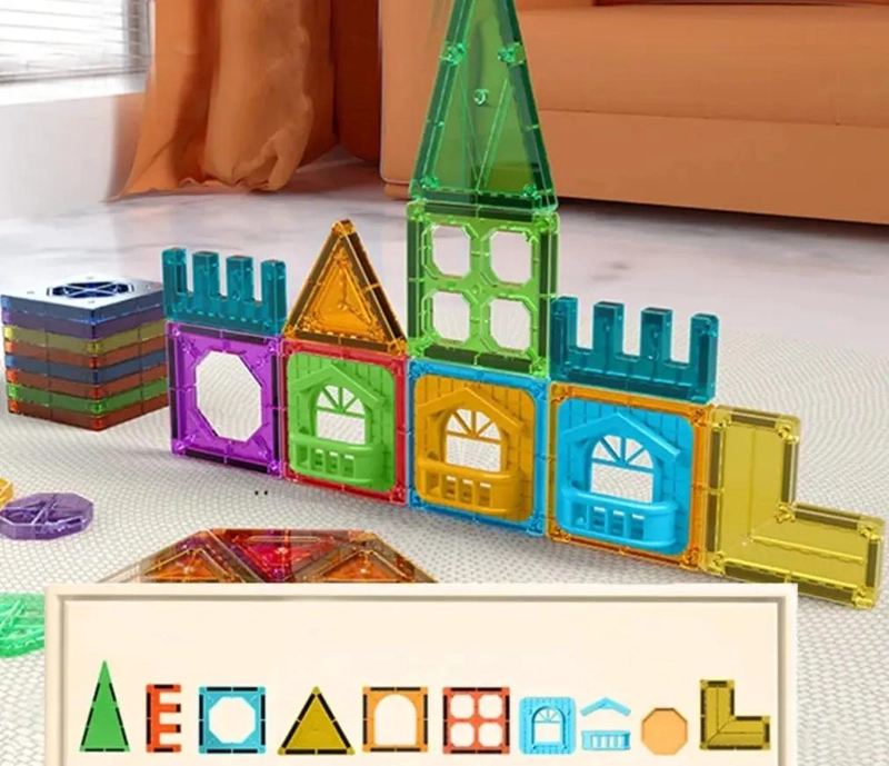 JUEGO DE BLOQUES MAGNE TICOS DE CONSTRUCCION 30 PIEZAS - 2