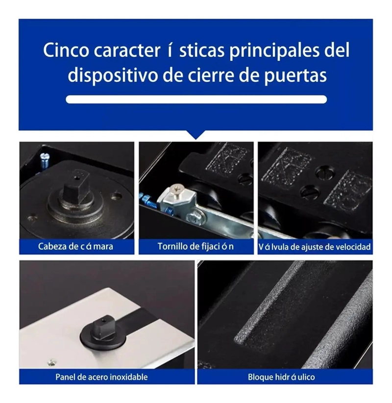 BISAGRA HIDRAULICA PARA PUERTAS CON RESORTE DE ALTA RESISTENCIA - 7