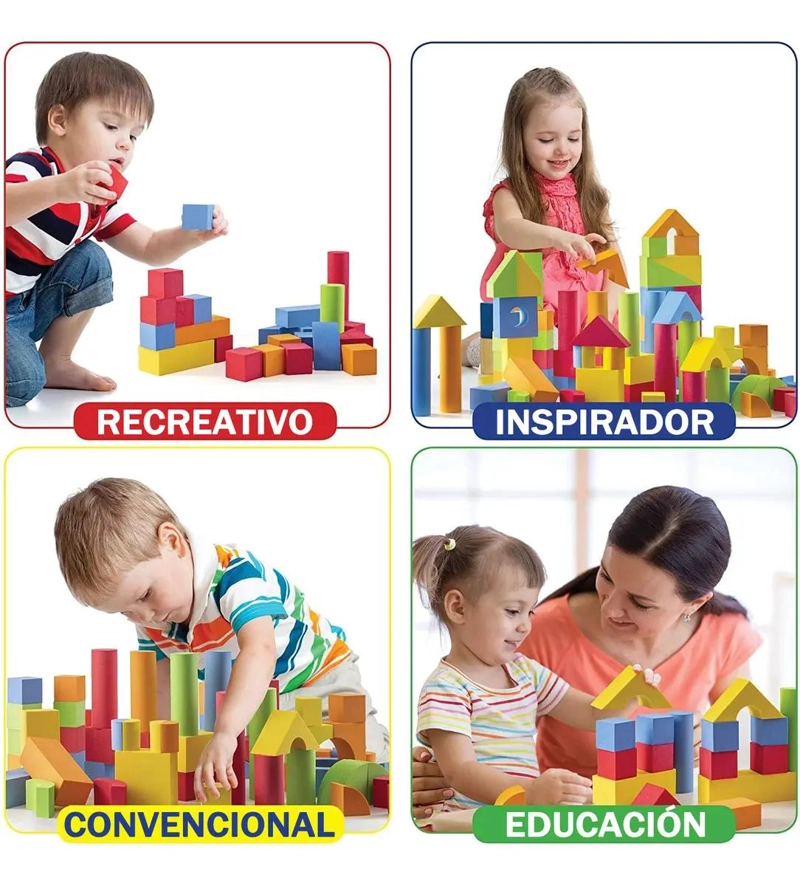 JUEGO DE BLOQUES DE CONSTRUCCION DE ESPUMA PARA NIÑOS - 6