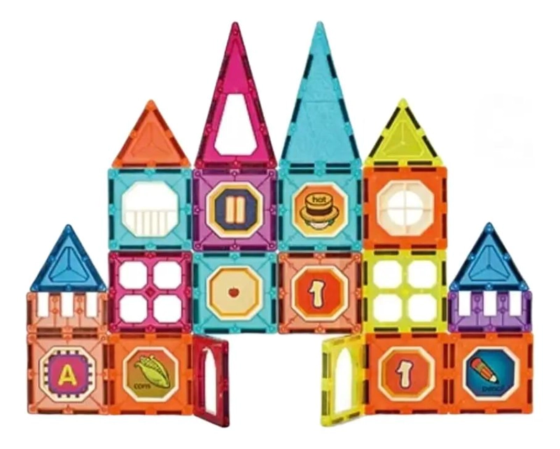 JUEGO DE BLOQUES MAGNE TICOS PARA CONSTRUCCION 32 PIEZAS - 1