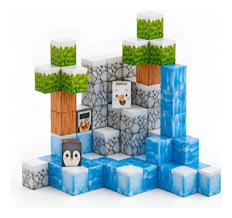 SET DE BLOQUES MAGNE TICOS DE CONSTRUCCION 66 PIEZAS - 5
