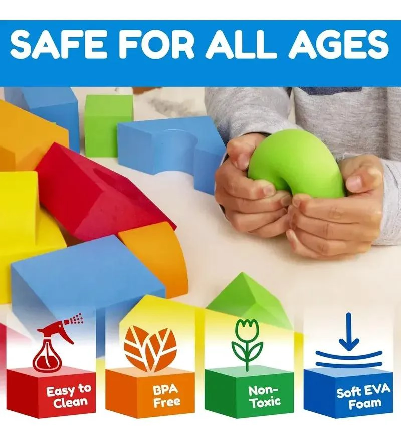 BLOQUES DE CONSTRUCCION DE ESPUMA EVA PARA NIÑOS 46 PIEZAS - 4