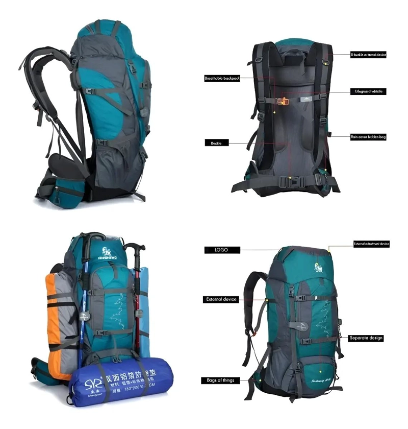 MOCHILA DE CAMPING IMPERMEABLE 80L PARA SENDERISMO - 2