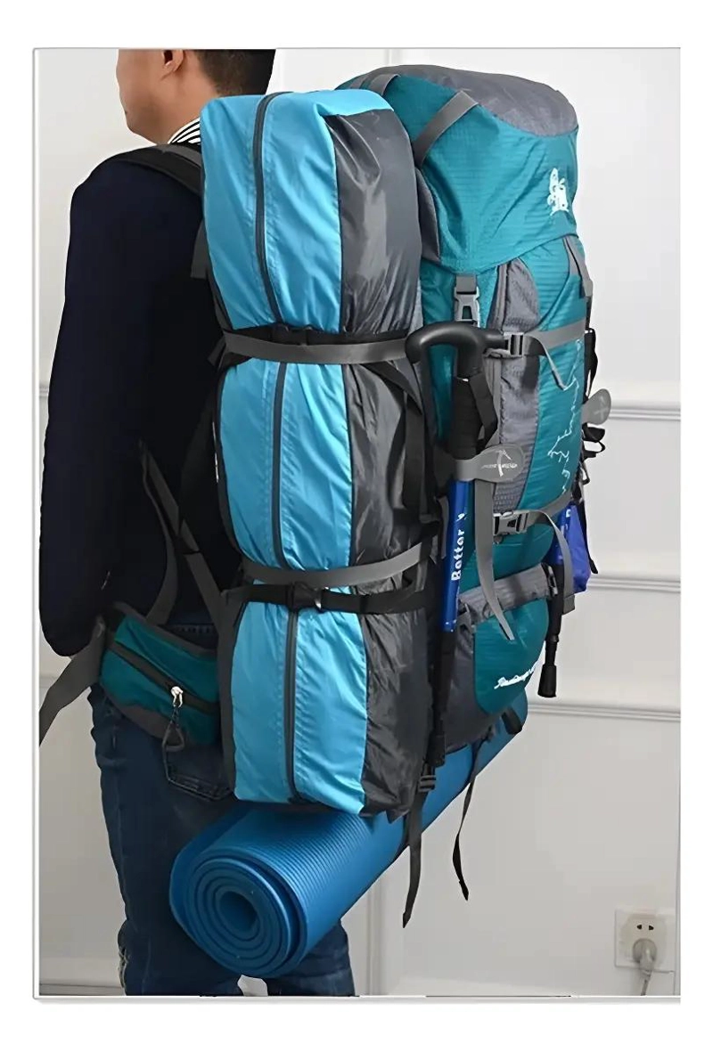 MOCHILA DE CAMPING IMPERMEABLE 80L PARA SENDERISMO - 4