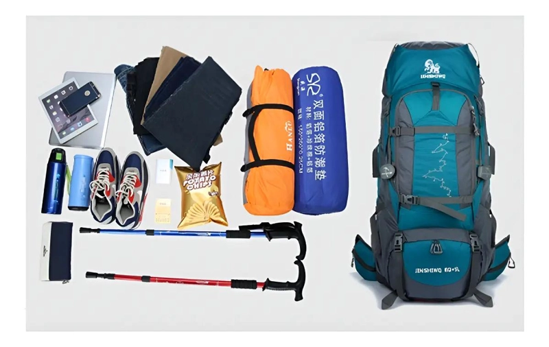 MOCHILA DE CAMPING IMPERMEABLE 80L PARA SENDERISMO - 9
