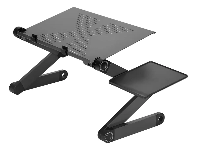 MESA PORTATIL AJUSTABLE CON VENTILADOR PARA LAPTOP Y TABLET - 1