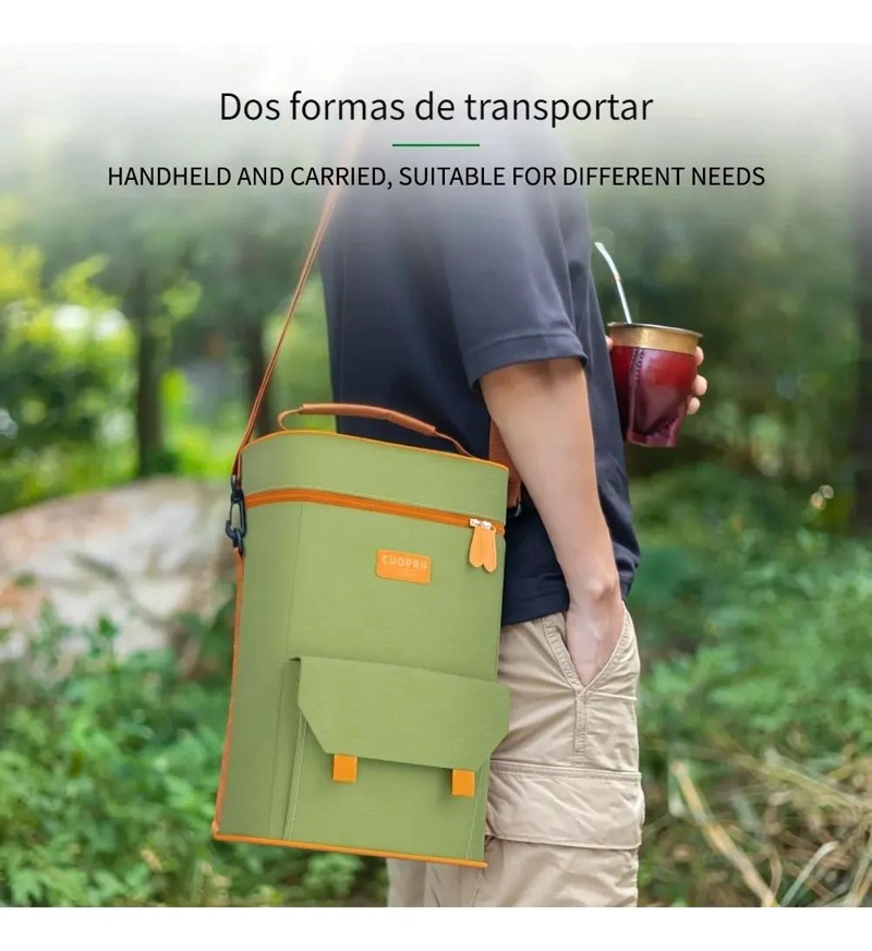 BOLSO MATERO ORGANIZADOR PARA TERMO Y LATA DE TE - 3