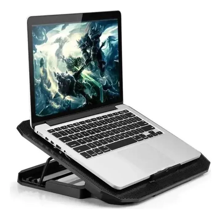 BASE SOPORTE PARA NOTEBOOK CON VENTILADORES Y AJUSTE DE VELOCIDAD - 2