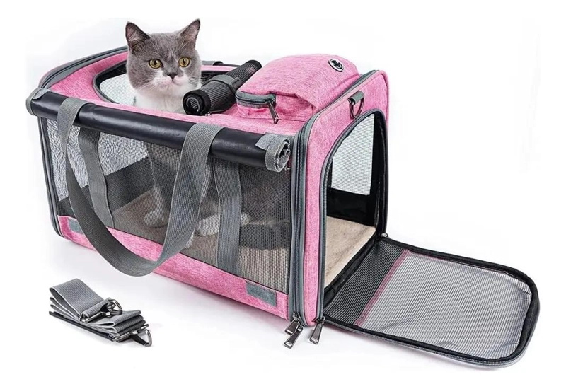 BOLSO PRACTICO PARA TRANSPORTE DE MASCOTAS PEQUEÑAS - 3