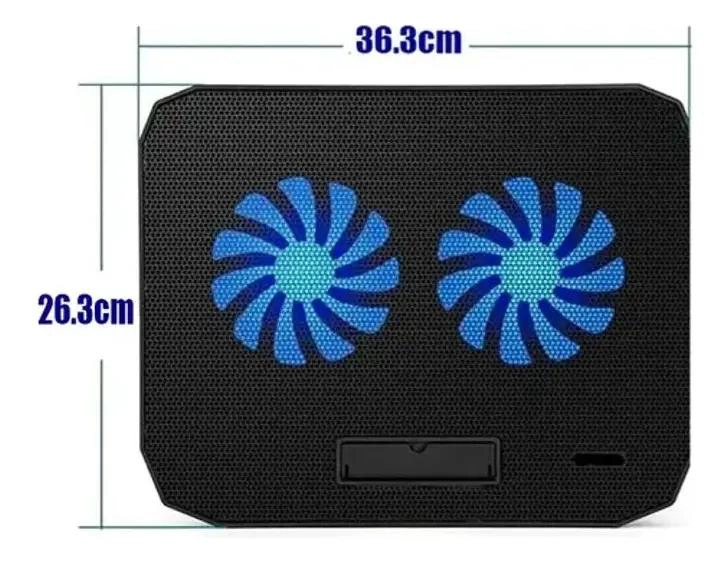 BASE SOPORTE PARA NOTEBOOK CON VENTILADORES Y AJUSTE DE VELOCIDAD - 7