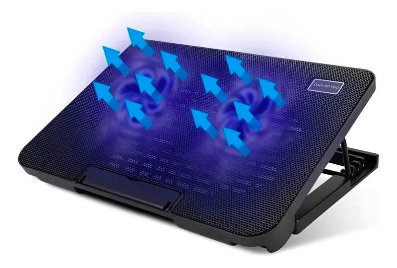BASE ENFRIADORA PARA NOTEBOOK CON VENTILADORES Y USB - 1