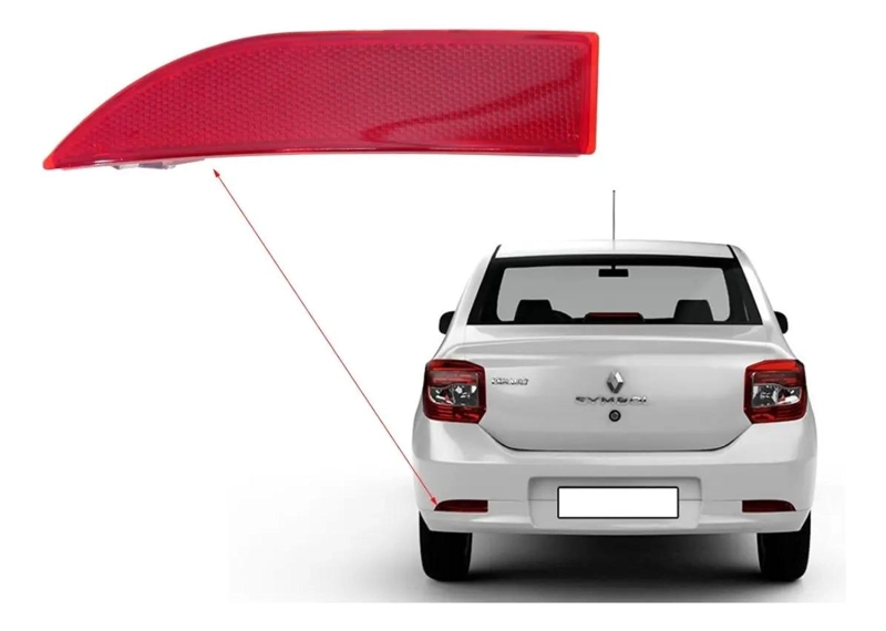 MICA REFLECTANTE IZQUIERDA PARACHOQUE TRASERO RENAULT SYMBOL 2014-2016 - 1