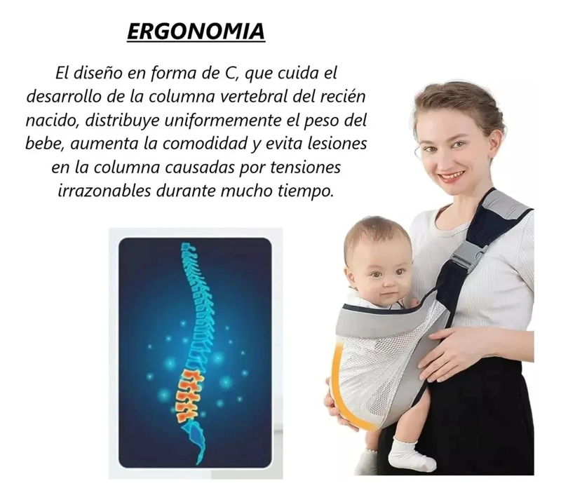 PORTABEBE S ERGONOMICO AJUSTABLE PARA BEBE S DE 0 A 24 MESES - 7