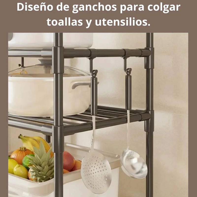ESTANTE ORGANIZADOR MULTIFUNCIONAL PARA COCINA Y BAÑO - 6