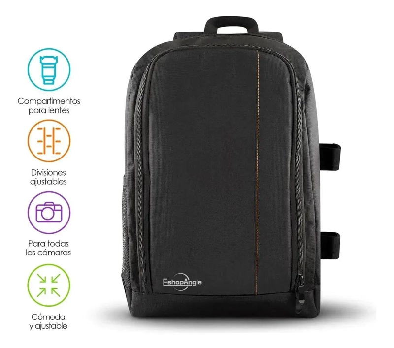 MOCHILA FOTOGRAFICA Y DE NOTEBOOK CON COMPARTIMENTOS AJUSTABLES - 2