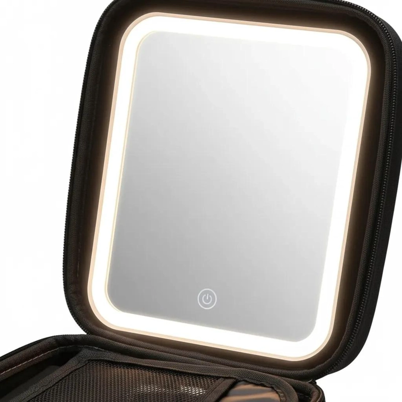 COSMETIQUERO ORGANIZADOR DE MAQUILLAJE CON ESPEJO PRACTICO - 6