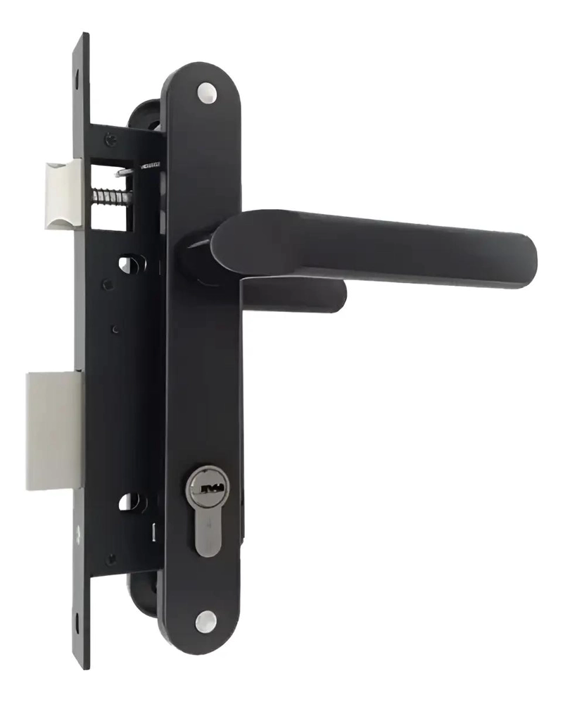 CERRADURA DE PUERTA ABATIBLE CON MANILLA Y CILINDRO - 1