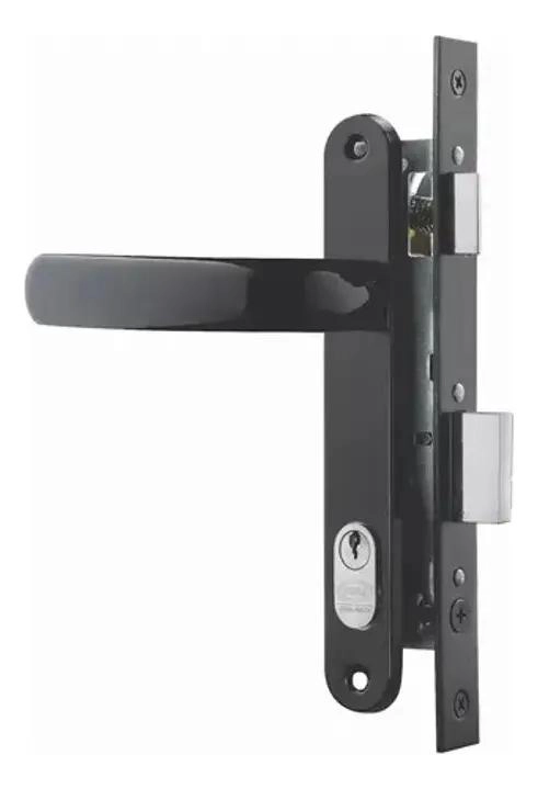CERRADURA DE PUERTA ABATIBLE CON MANILLA Y CILINDRO - 2