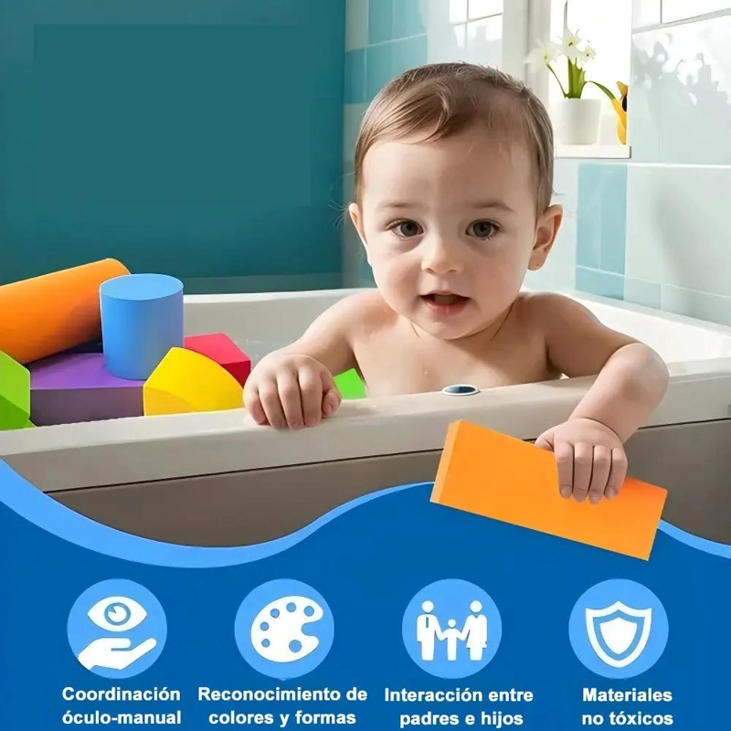 BLOQUES DE ESPUMA MULTICOLORES PARA NIÑOS DE 2 A 4 AÑOS - 2