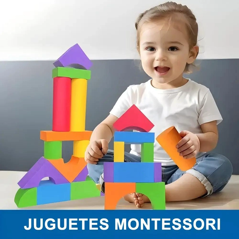 BLOQUES DE ESPUMA MULTICOLORES PARA NIÑOS DE 2 A 4 AÑOS - 4