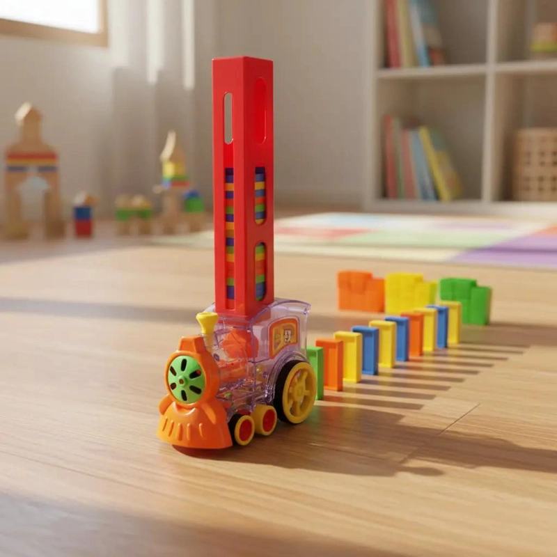 TREN DIDACTICO DE DOMINO PARA NIÑOS CON 60 FICHAS - 1