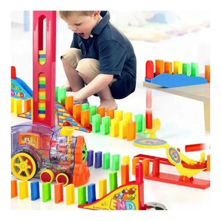 TREN DIDACTICO DE DOMINO PARA NIÑOS CON 60 FICHAS - 4