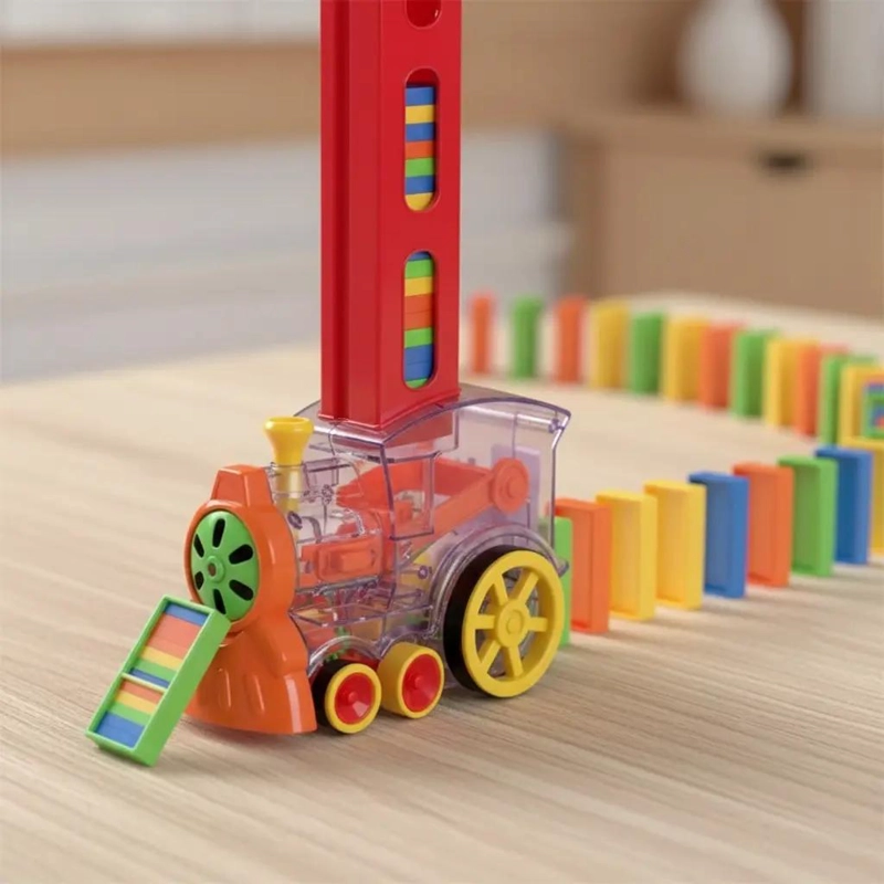 TREN DIDACTICO DE DOMINO PARA NIÑOS CON 60 FICHAS - 7