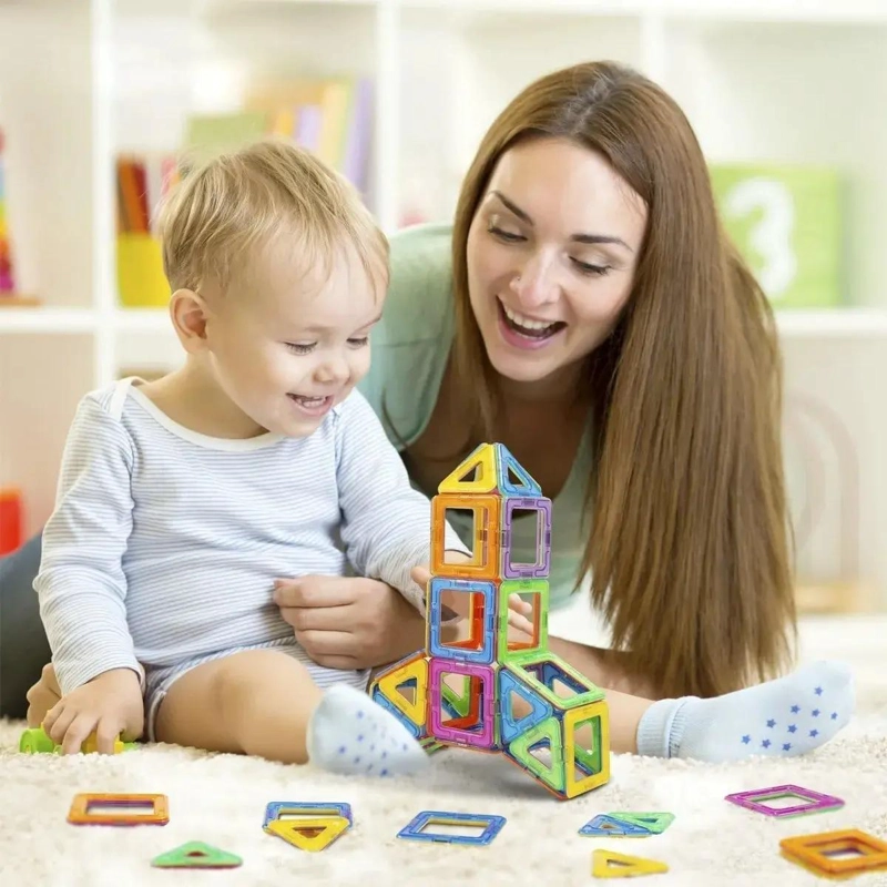 JUEGO DE CONSTRUCCION MAGNE TICO 46 PIEZAS PARA NIÑOS - 7