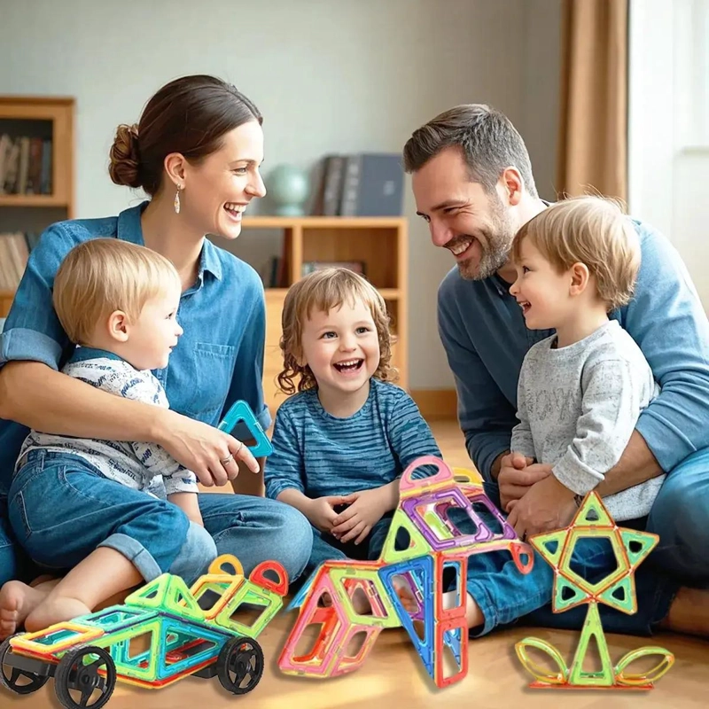 JUEGO DE CONSTRUCCION MAGNE TICO 46 PIEZAS PARA NIÑOS - 8