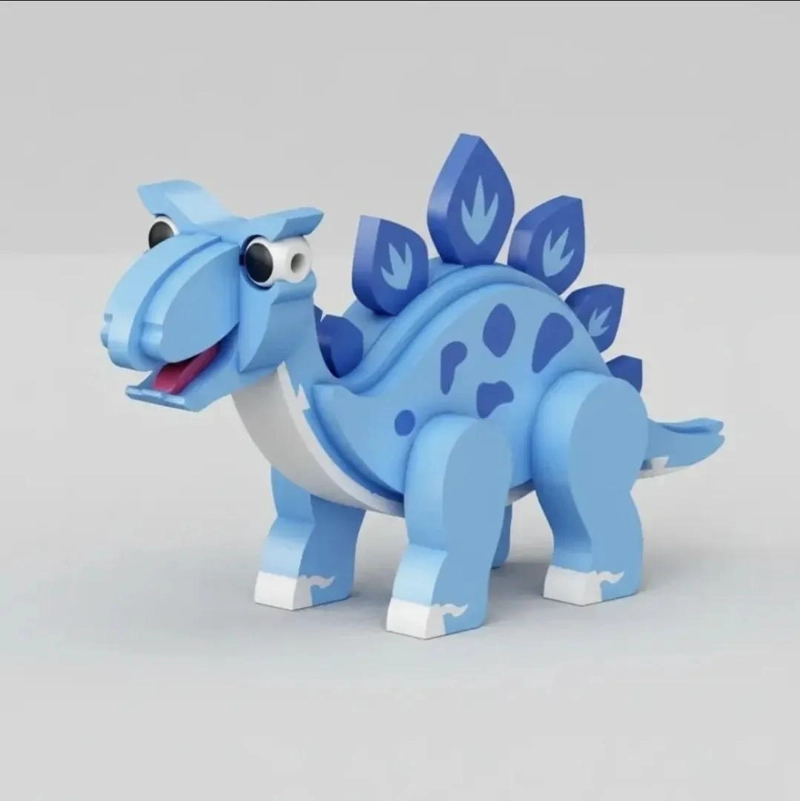 BLOQUES DE CONSTRUCCION 3D STEGOSAURUS PARA NIÑOS - 2
