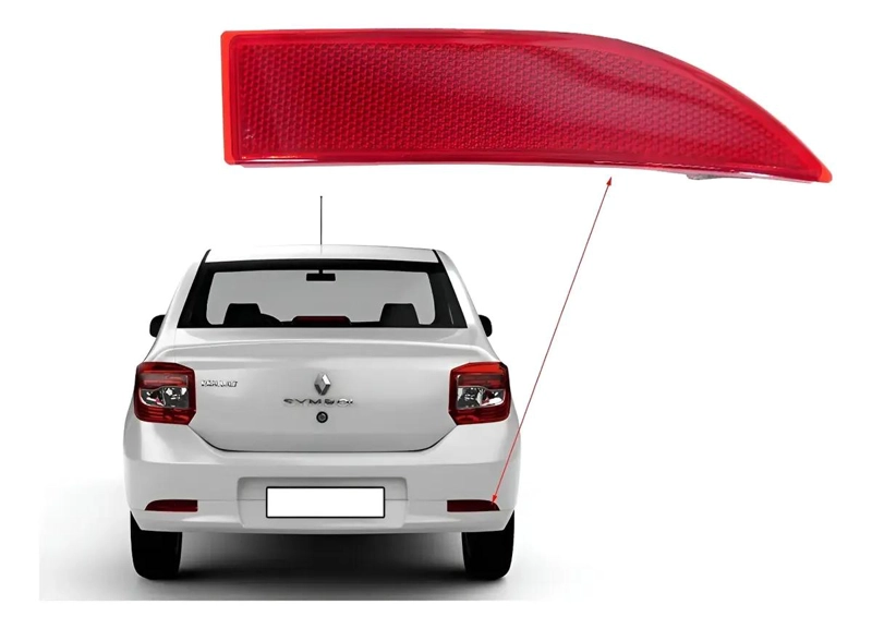 MICA REFLECTANTE PARACHOQUE TRASERO RENAULT SYMBOL 2014-2016 - 1