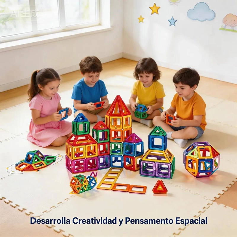 JUEGO DE BLOQUES MAGNE TICOS EDUCATIVOS DE 50 PIEZAS - 10