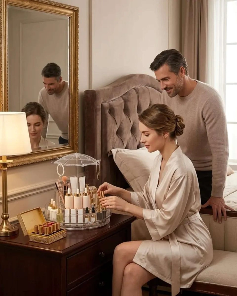ESTANTE GIRATORIO 360 PARA ORGANIZACION DE COSME TICOS Y SKINCARE - 3