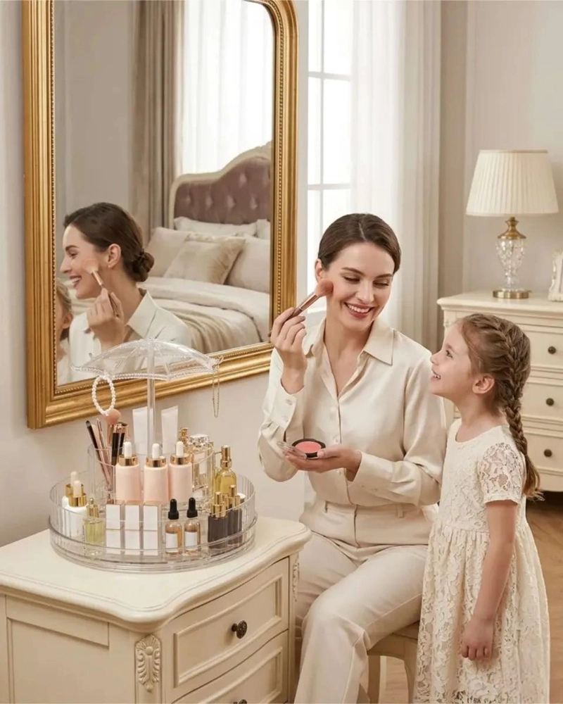 ESTANTE GIRATORIO 360 PARA ORGANIZACION DE COSME TICOS Y SKINCARE - 4