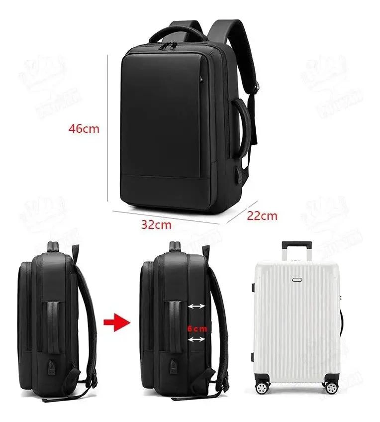 MOCHILA URBANA ANTIRROBO 30L IMPERMEABLE PARA NOTEBOOK - 4