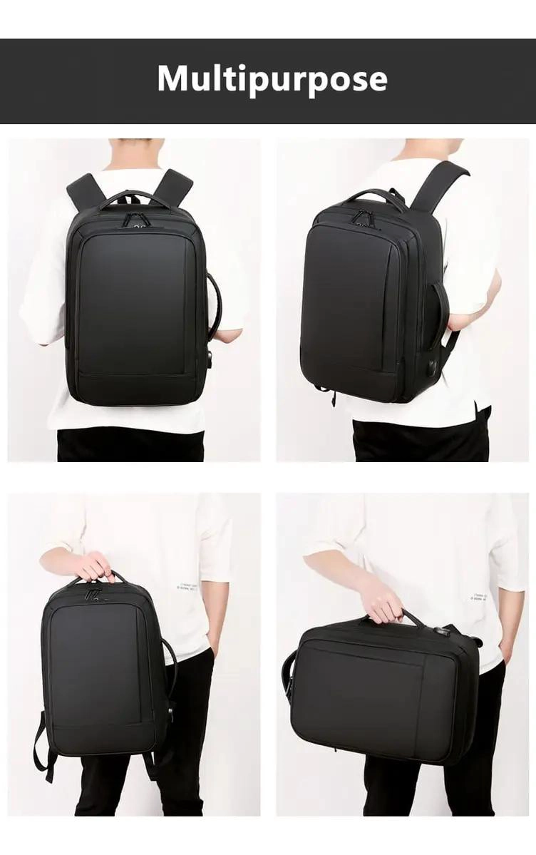 MOCHILA URBANA ANTIRROBO 30L IMPERMEABLE PARA NOTEBOOK - 5