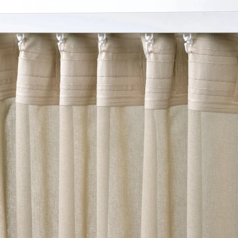 VISILLO ELEGANTE EN BLANCO NIEVE PARA VENTANAS DE 145X250 CM - 4
