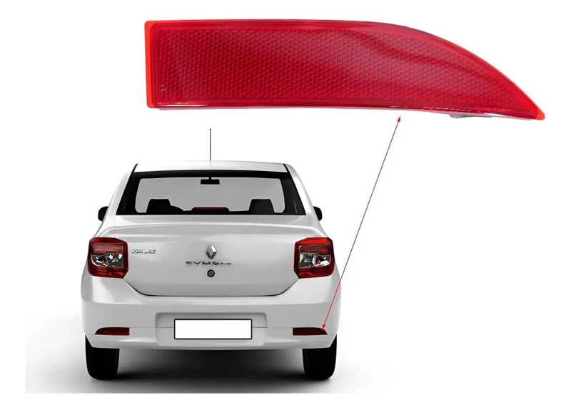 MICA REFLECTANTE TRASERA IZQUIERDA O DERECHA RENAULT SYMBOL 2014-2017 - 1