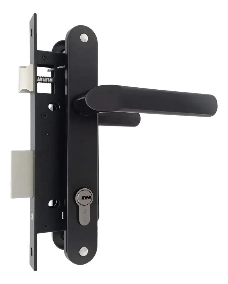 CERRADURA DE PUERTA ABATIBLE CON MANILLA Y CILINDRO - 1