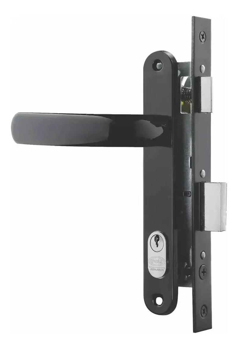 CERRADURA DE PUERTA ABATIBLE CON MANILLA Y CILINDRO - 2