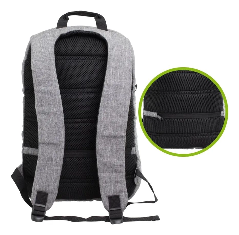 MOCHILA PORTA-NOTEBOOK GRIS 9 LITROS IMPERMEABLE - 5