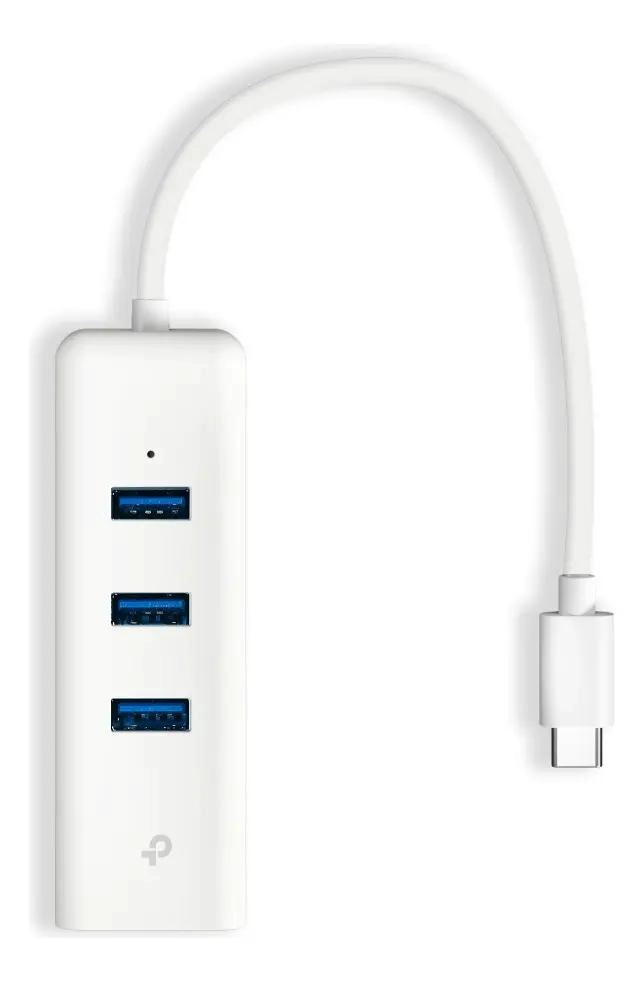 ADAPTADOR USB TIPO C CON HUB DE 3 PUERTOS Y ETHERNET - 2