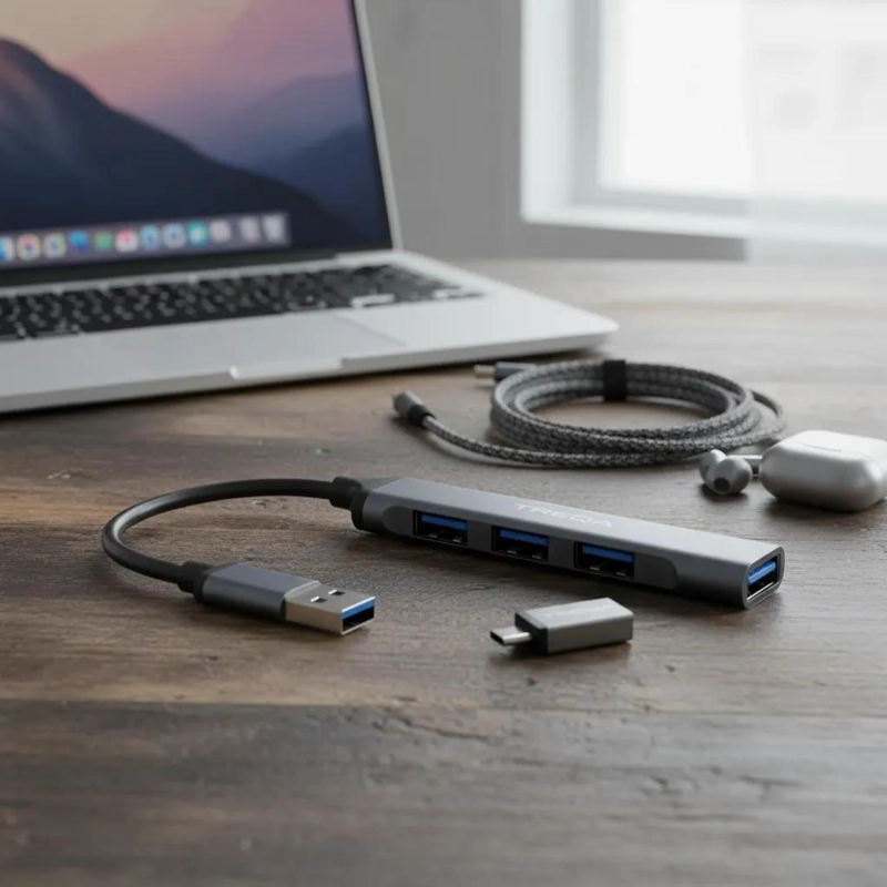 HUB USB 3.0 MULTIPUERTO TIPO C COMPACTO Y PORTATIL - 3