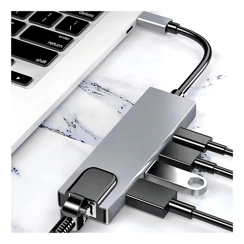 ADAPTADOR HUB USB TIPO C 5 EN 1 CON HDMI Y LAN - 2