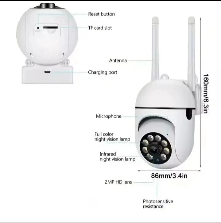 CAMARA DE VIGILANCIA INALAMBRICA WIFI PTZ 1080P PARA SEGURIDAD - 5