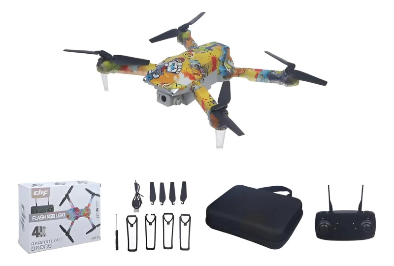 DRON CUADRICOPTERO 4K MULTICOLOR CON CAMARA Y WI-FI - 1