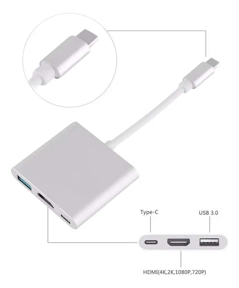 ADAPTADOR USB TIPO C A HDMI Y USB 3.0 - 2